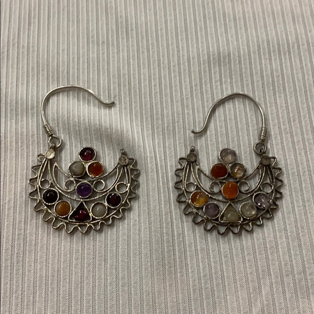 Multi stone earrings